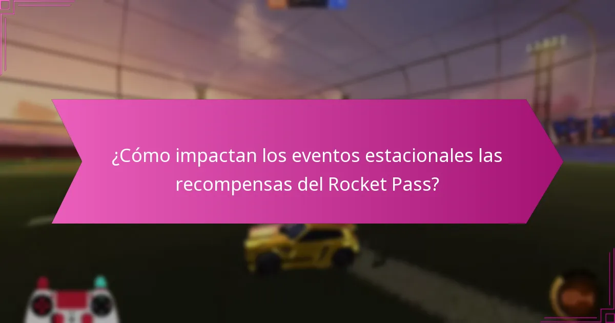 ¿Cómo impactan los eventos estacionales las recompensas del Rocket Pass?