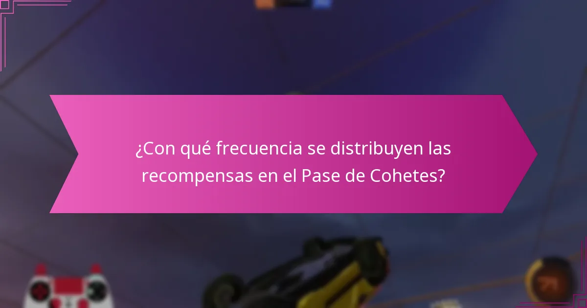 ¿Con qué frecuencia se distribuyen las recompensas en el Pase de Cohetes?